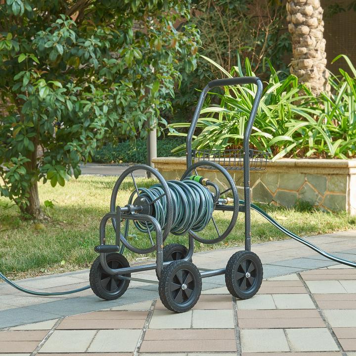 Produktbild Pro-Tec Schlauchwagen Gelibolu für 3/4 Zoll Schlauch max. 65 m Grau (1.50 m)