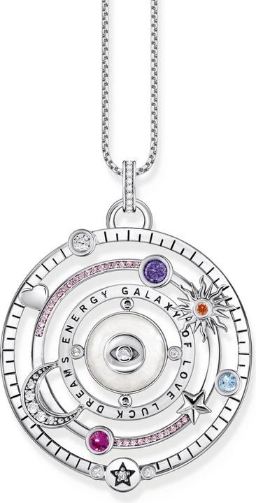 Produktbild Thomas Sabo Kettenanhänger Halbkugel mit Auge bunte Steine Silber geschwärzt (925er Silber, Emaille/Silber, Emaille)