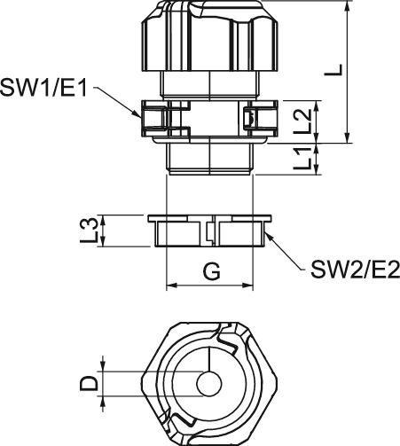 Image du produit OBO Bettermann BETTERMA V-TEC TB25 06-09 Presse-étoupe, séparable Insert d'étanchéité VTECTB250609