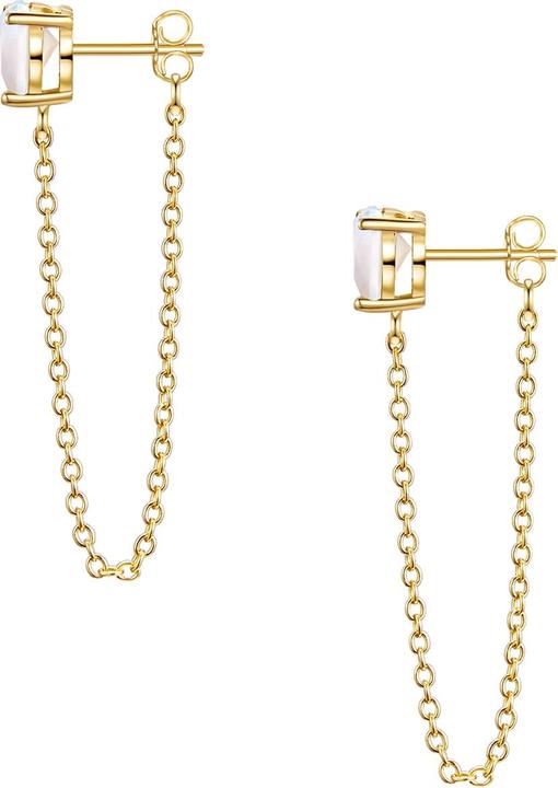 Produktbild Glanzstücke München Damen Sterling Silber Mondstein (synth.) gelbgold - 29932 (Sterling Silber)
