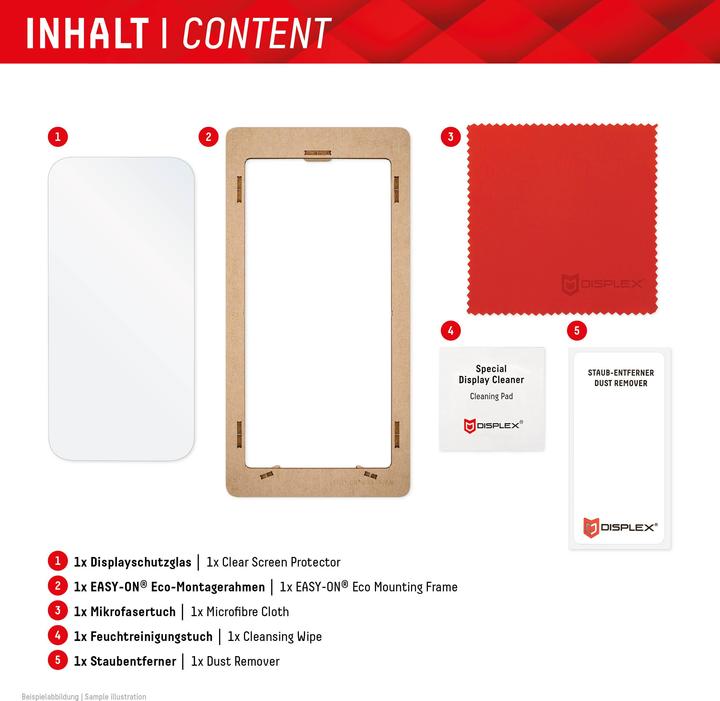 Actual product image Displex Real Glass, 2D Panzerglas (1 Piece, Xiaomi Redmi Note 13 5G, Xiaomi Redmi Note 13 Pro 5G)