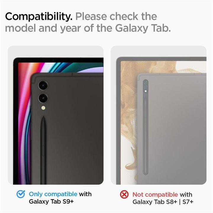 Image du produit Spigen Glas.TR Sam Tab S9+ Plus 12.4" X810/X816B "EZ FIT" szkło hartowane AGL06999 (1 pièce(s), Galaxy Tab S9 Plus)