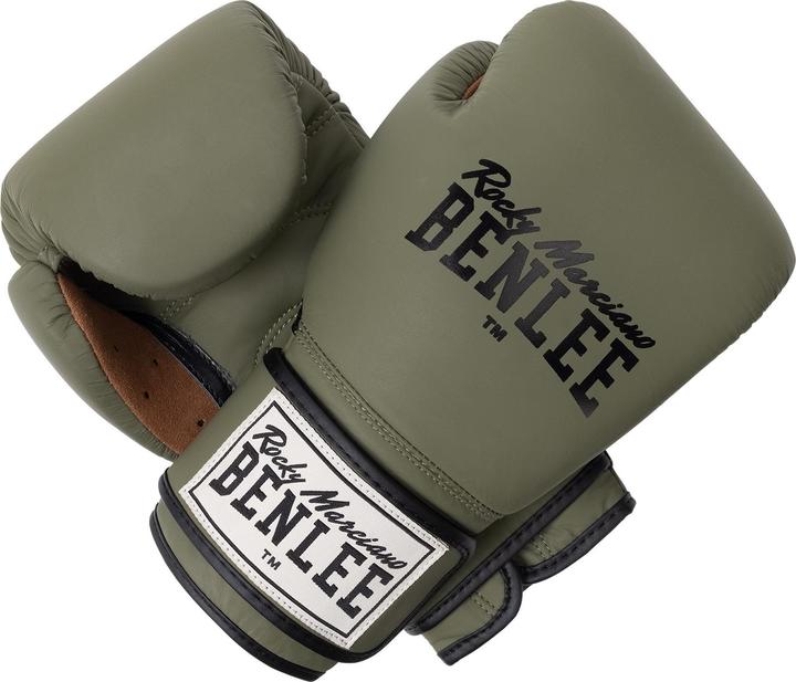 Actual product image Benlee Evans Boxing Gloves Kaki Leather (14 OZ)