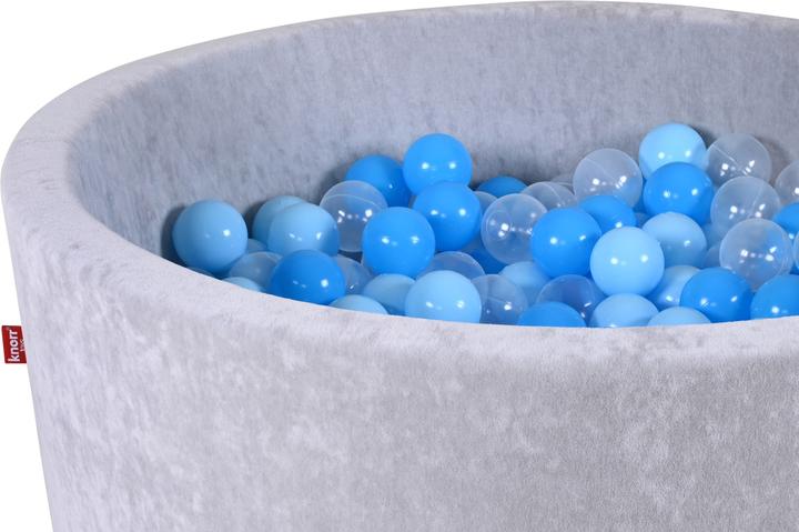 Immagine prodotto Knorrtoys Palla da biliardo morbida - "Grey" - 300 palle morbide blu/blu/trasparente
