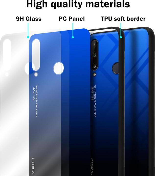 Actual product image Cadorabo TPU 2 colors glass cover (Huawei P40 Lite E)