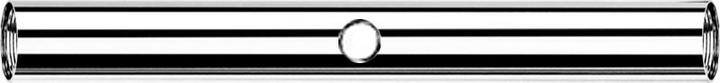 Actual product image Star Piercing Barbell-Stab mit 1.2 mm Innengewinde silber und einem 0.8 mm Gewindeloch (Surgical steel 316L)