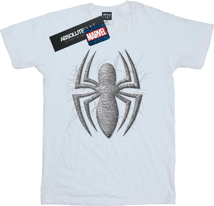 Actual product image Boys Spider-Man Web Logo T-Shirt (116)