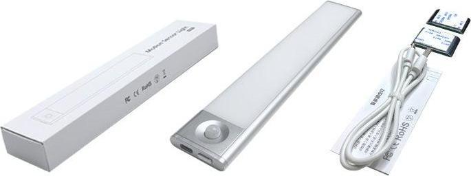 Lighty Sensorlampe - Kabellose LED Lichtleiste mit Bewegungsmelder (23 cm) - Warmes Licht