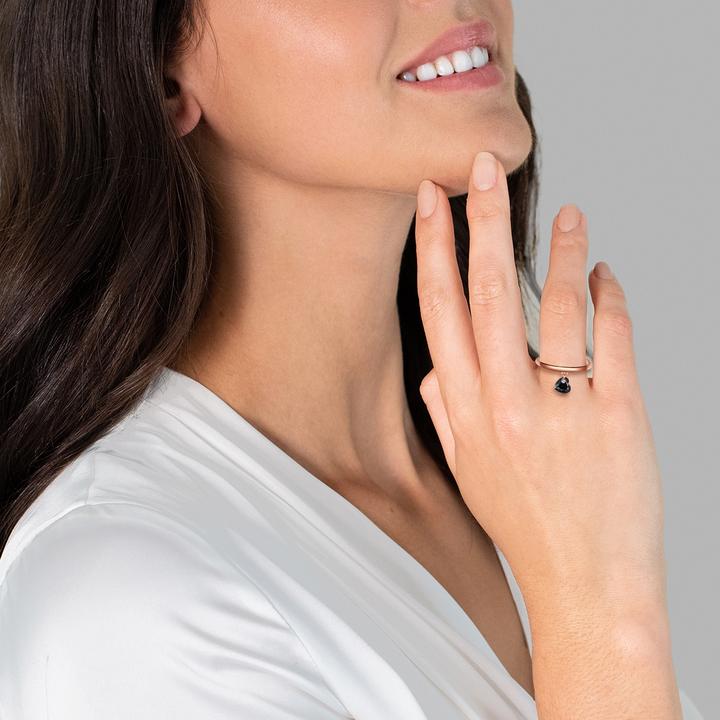 Produktbild Glanzstücke München Damen Herz Sterling Silber Spinell Roségold - 32418 (8, 50, 925 Silber)