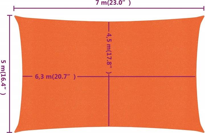 Immagine prodotto VidaXL Sonnensegel 160 g/m² Rechteckig HDPE (5 x 7 m)