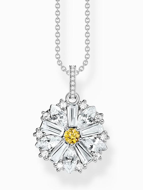 Produktbild Thomas Sabo Halskette mit Anhänger Blume Lovely Daisy Silber (Silber 925, 40 cm)