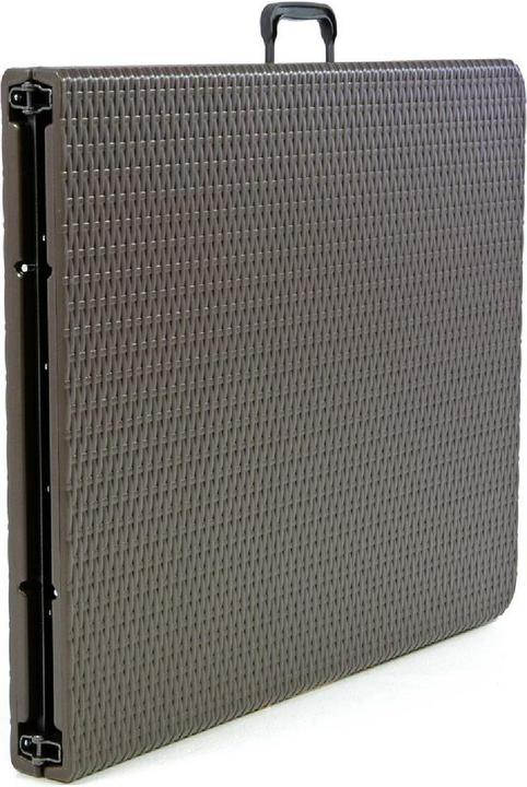 Produktbild VCM Gartengarnitur 1 Tisch 2 Bänke klappbar Rattanoptik Bierzeltgarnitur 180cm braun (25 cm)