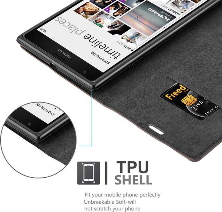 Actual product image Cadorabo Book Invisible Magnet Cover (Nokia Lumia 1520)