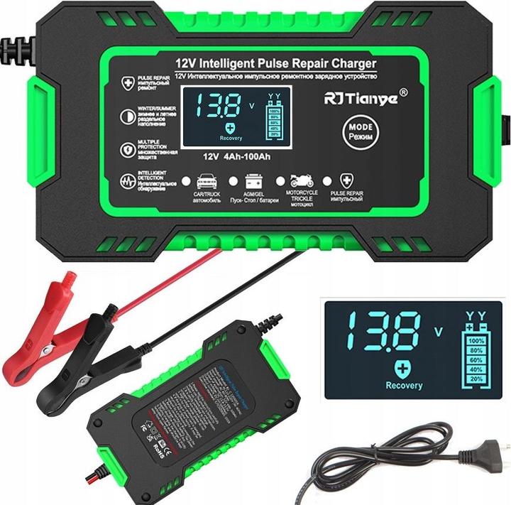 Produktbild RJ Tianye Prostownik akumulatorowy RJ-C 120501A 12V 6A (12V, 6 A)