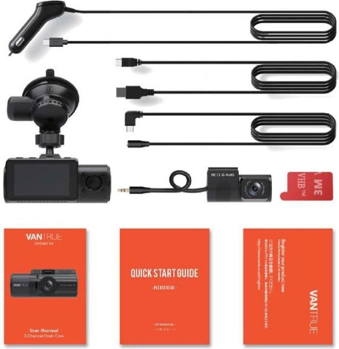 Actual product image Vantrue N4 (Built-in display, GPS receiver, Built-in microphone, 4K)
