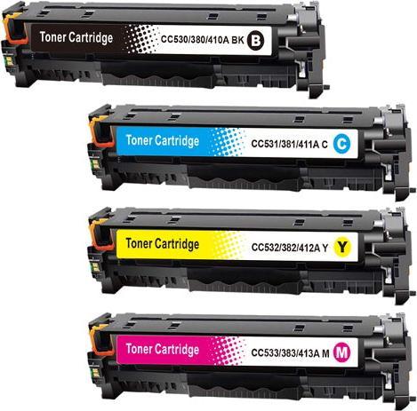 Immagine prodotto Hermex Toner HP Color LaserJet CP2025 compatibile (M, Y, FC, C)