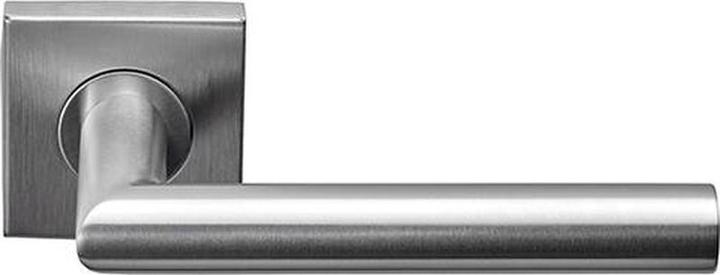 Formani Basics LB2-19bsqr53 Türgriff auf quadratischer Rosette Matt Edelstahl entsprungen (Türgriff)
