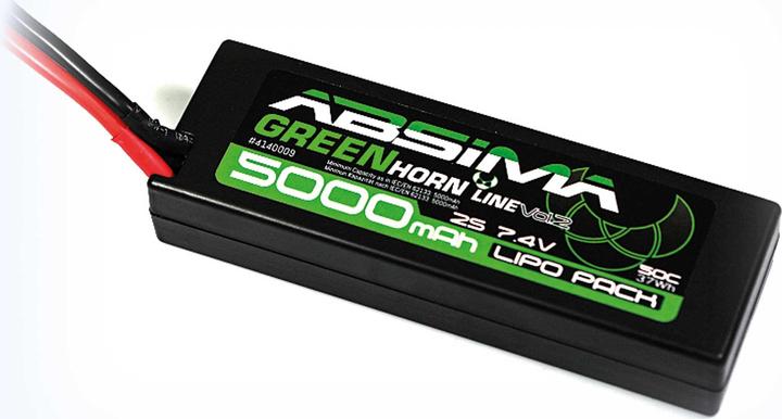 Actual product image Absima LiPo Stick Pack 7.4V-45C 5000 Hardcase (7.40 V, 5000 mAh)