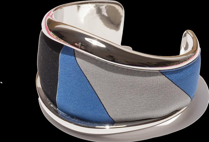 Produktbild MM33 Bangle blue stripes (950 Platin)