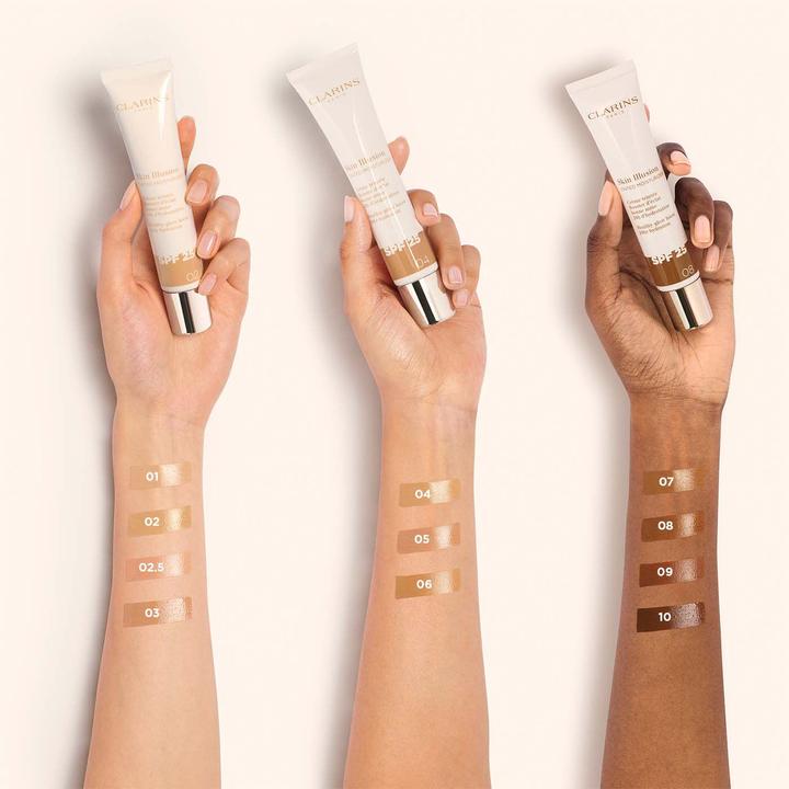 Immagine prodotto Clarins Skin Illusion - Getönte Feuchtigkeitscreme Spf25 02 (Crema solare viso, SPF 25, 40 ml)