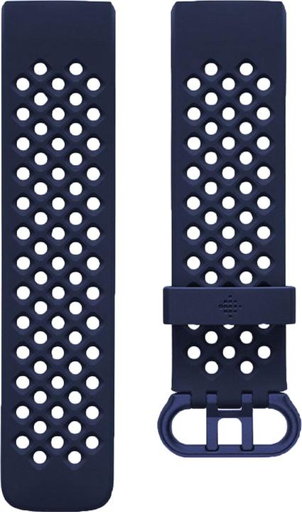 Actual product image Fitbit Silicone Sports Bracelet for Charge 4, Navy Blue (Silicone)