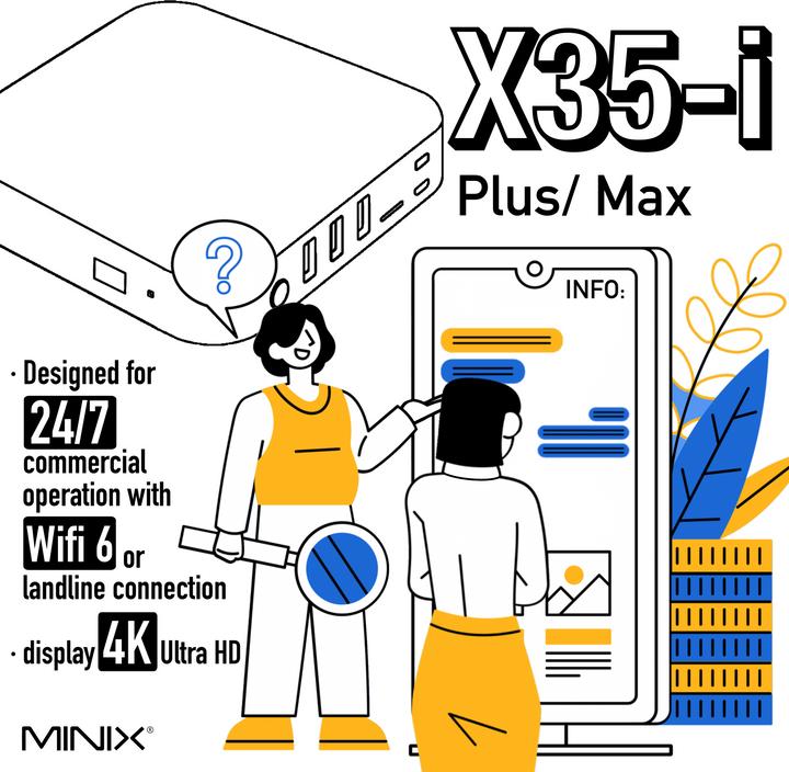Actual product image Minix X35i Plus (ARM Cortex A55, 2 GB, Mali-G52 2EE MC2)