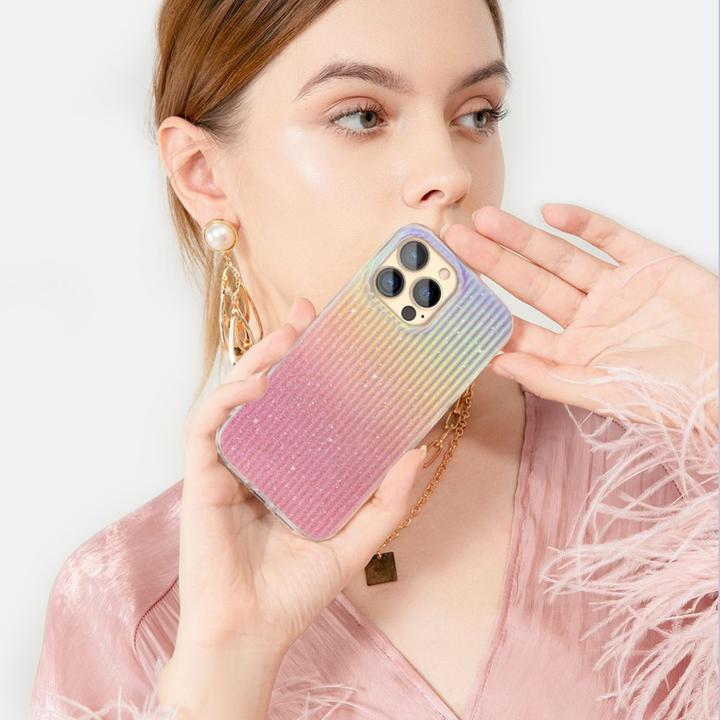 Produktbild Kingxbar Travel Series Luxury Elegant Case for iPhone 13 Pro Orange (Sunset) (Apple iPhone 13 Pro)
