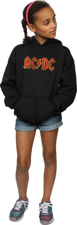 Actual product image AC/DC Girls Distressed Red Logo Hoodie (116)