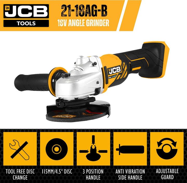 Image du produit JCB 18V Akku-Winkelschleifer (115 mm)