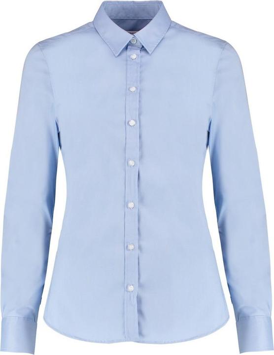 Kustom Kit Langarm Stretch OxfordBluse