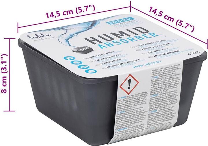 Immagine prodotto VidaXL Deumidificatore per ambienti con sacchetti di ricarica 4 pezzi 450 g di assorbitore di umidità