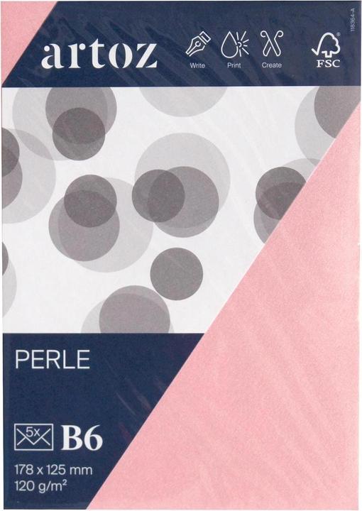 Produktbild Artoz Couvert Perle B6, 5 Stück, Rosa (B6, 5 x)