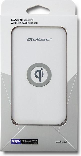 Actual product image Qoltec Bezprzewodowa ładowarka indukcyjna | Qualcomm QuickCharge 3.0 10W | Biały
