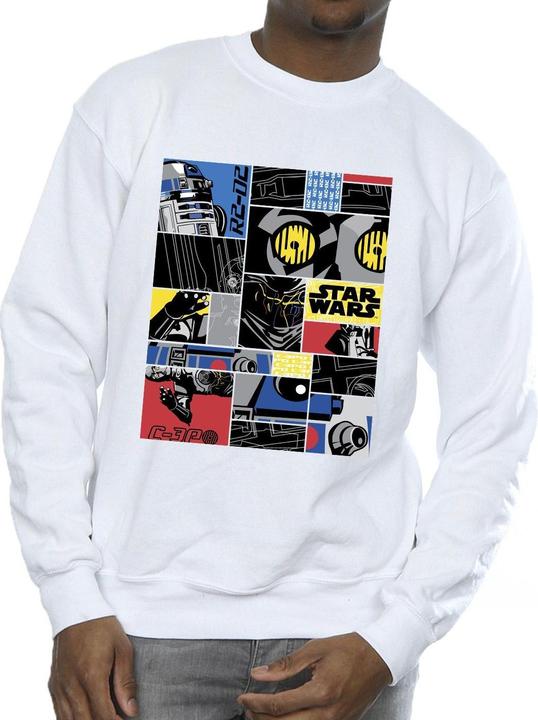 Actual product image Star Wars Mens Droid Montage Sweatshirt (XXL)