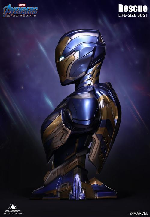 Actual product image Queen Studios Marvel's Avengers "Iron Man MK49 - Rescue Suit" 1/1 Lifesize Bust