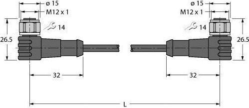 Actual product image Turck Actuator and sensor cable PP-EPDM connecting cable WKCV4.5T-50-WKCV4 (50 m)