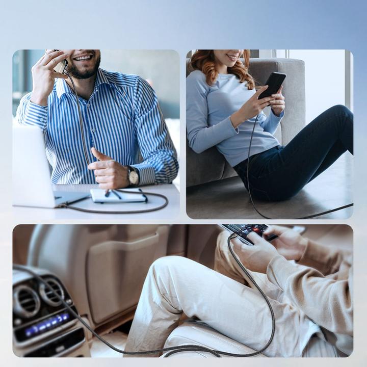 Image du produit Joyroom Light-Speed ​​​​Series SA25-AC6 Câble de transfert rapide USB-A / USB-C 100W 2m - Noir (2 m)