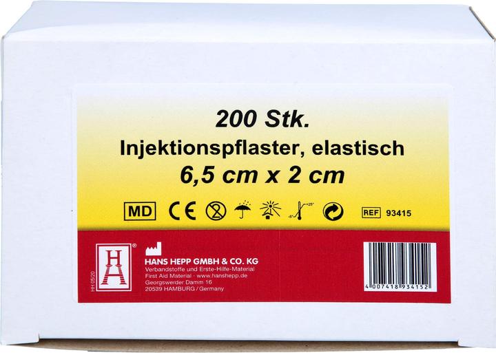 Actual product image Injection plasters 2x6.5cm fleece white, 200 pcs PFL (200 x)