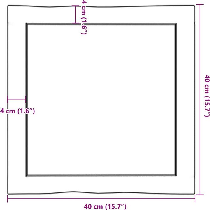 Actual product image VidaXL Chaim (40 x 40 x 6 cm)