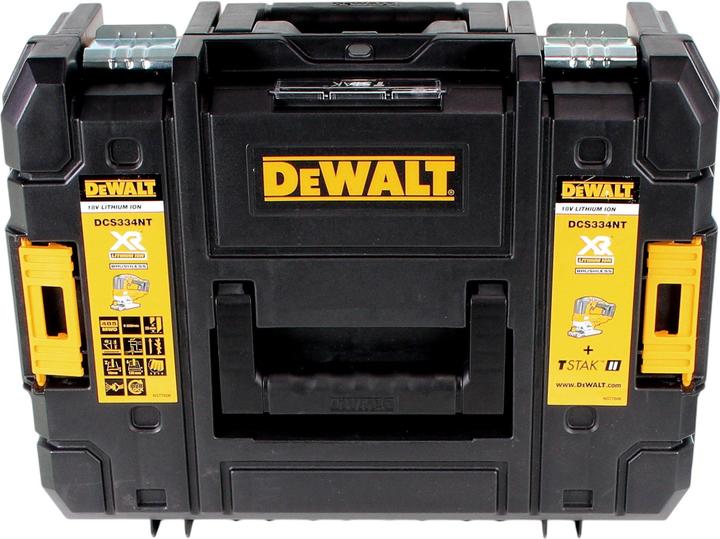 Produktbild DeWalt DCS 334 E1T Akku Pendelhub Stichsäge 18 V Brushless + 1x Powerstack Akku 1,7 Ah + Ladegerät