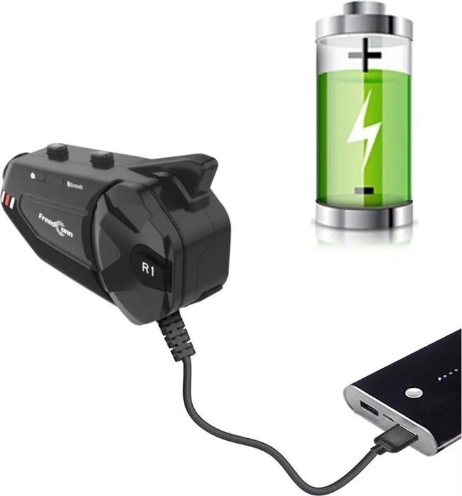 Image du produit FreedConn R1 PLUS E motorcycle intercom Black (ANC, 4 h, Sans fil)
