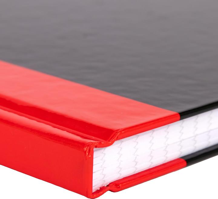 Immagine prodotto Idena Quaderno A6 quadrato nero rosso FSC-Mix (A5, Quadretti, Copertina rigida)