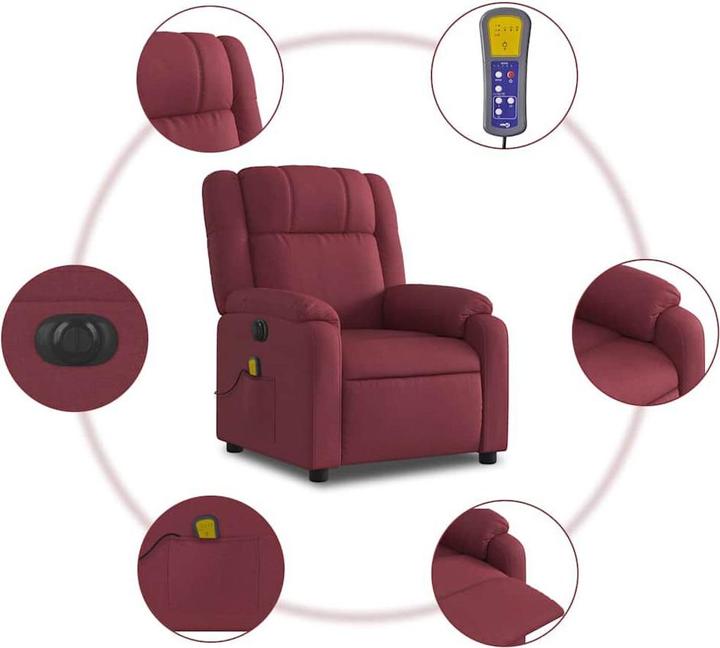 Produktbild VidaXL Massagesessel Elektrisch Stoff