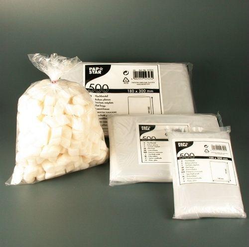 Productafbeelding Papstar Platte zak, afmeting: (B)100 x (H)200 mm, transparant (500 x)
