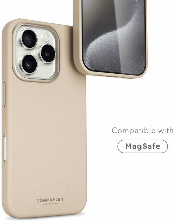 Produktbild Vonmählen Kunstleder-Case für iPhone 16 Pro Max beige (Apple iPhone 16 Pro Max)