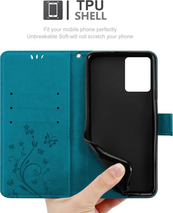 Immagine prodotto Cadorabo Custodia a libro floreale per Realme 9 5G / 9 PRO / V25 / Q5 / OnePlus Nord CE 2 LITE 5G (Vivo V25, Realme 9 Pro+, OnePlus Nord CE 2 Lite 5G)