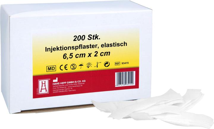 Actual product image Injection plasters 2x6.5cm fleece white, 200 pcs PFL (200 x)