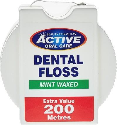 Beauty Formulas Active Oral Care - Mint Dental Floss Waxed Mint Floss 200