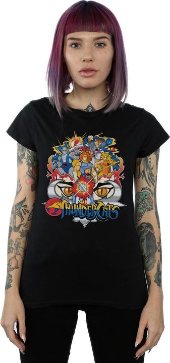 Actual product image Thundercats Womens/Ladies Action Group Shot Cotton T-Shirt (XXL)