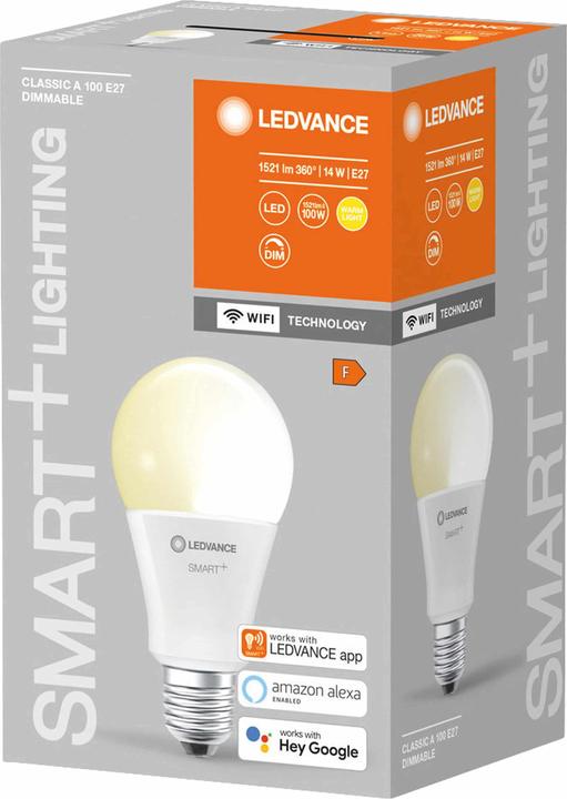 Actual product image Ledvance Smart+ Wifi Classic (E27, 14 W, 1521 lm, 1 x, F)